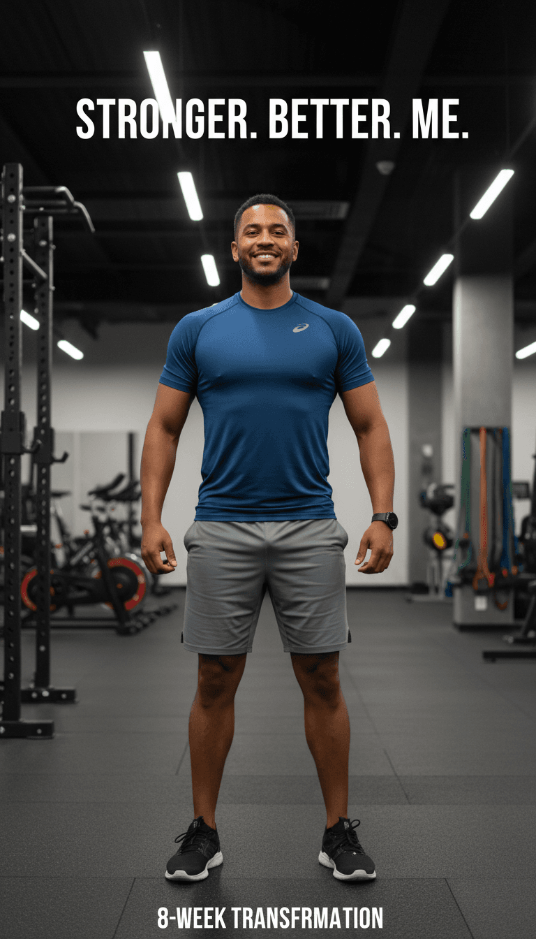 Client transformation showing conditioning improvement and muscle development